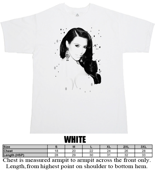 Kim Kardashian star celebrity famous white T shirt