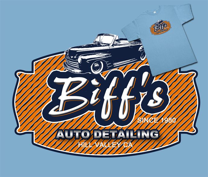 Biff's Auto Detailing Back to the Future movie funny t shirt