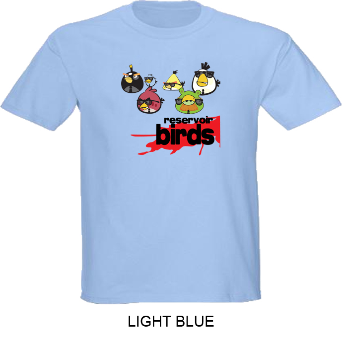Angry Birds Reservoir Dogs funny fusion  t shirt