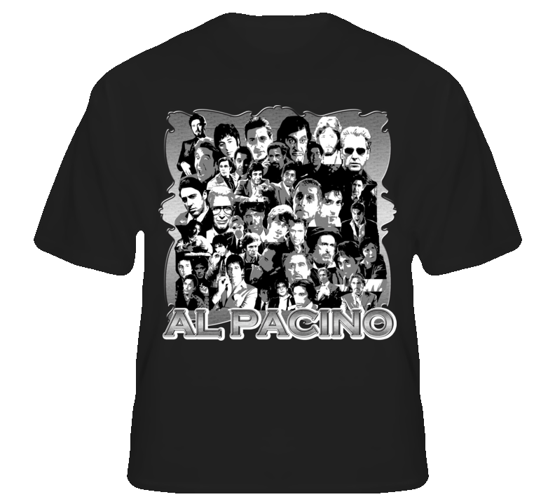 Al Pacino Movie Actor Scarface Godfather Black T Shirt  T shirt