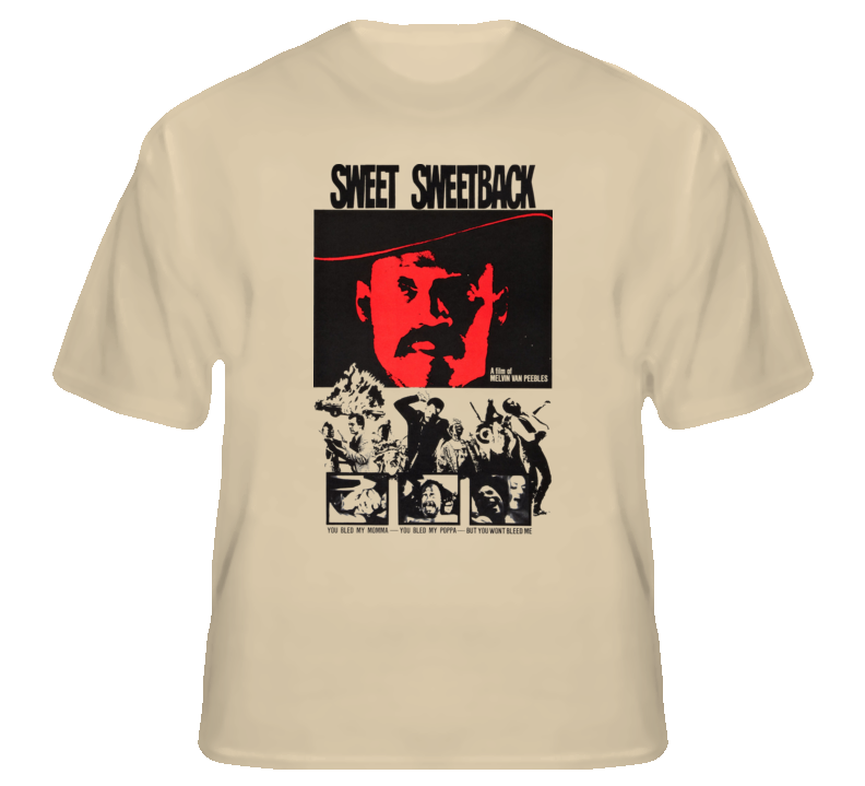 Sweet Sweetback Melvin Van Pebbles Movie Retro T Shirtt T shirt
