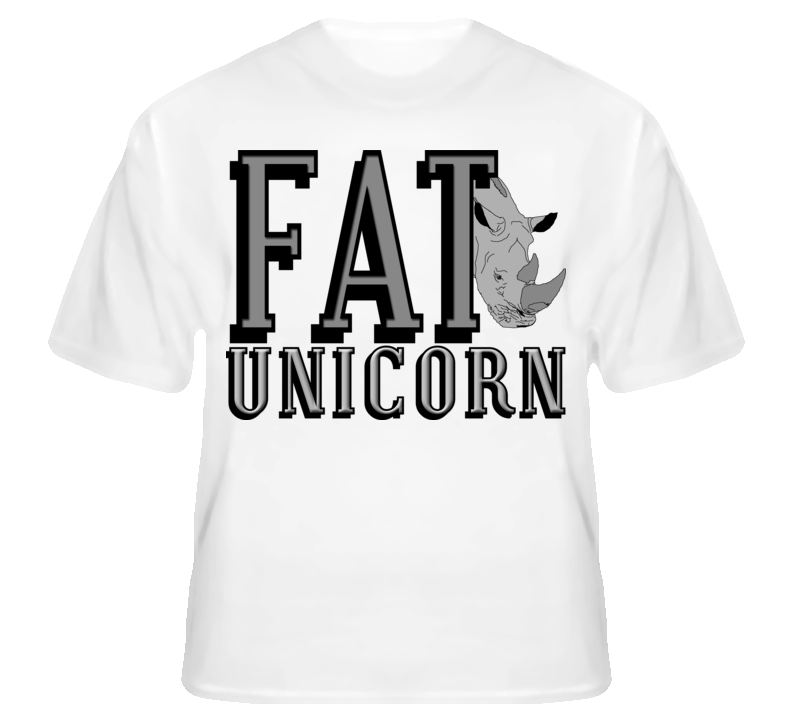 Fat Unicorn Funny Rhino T Shirt T shirt