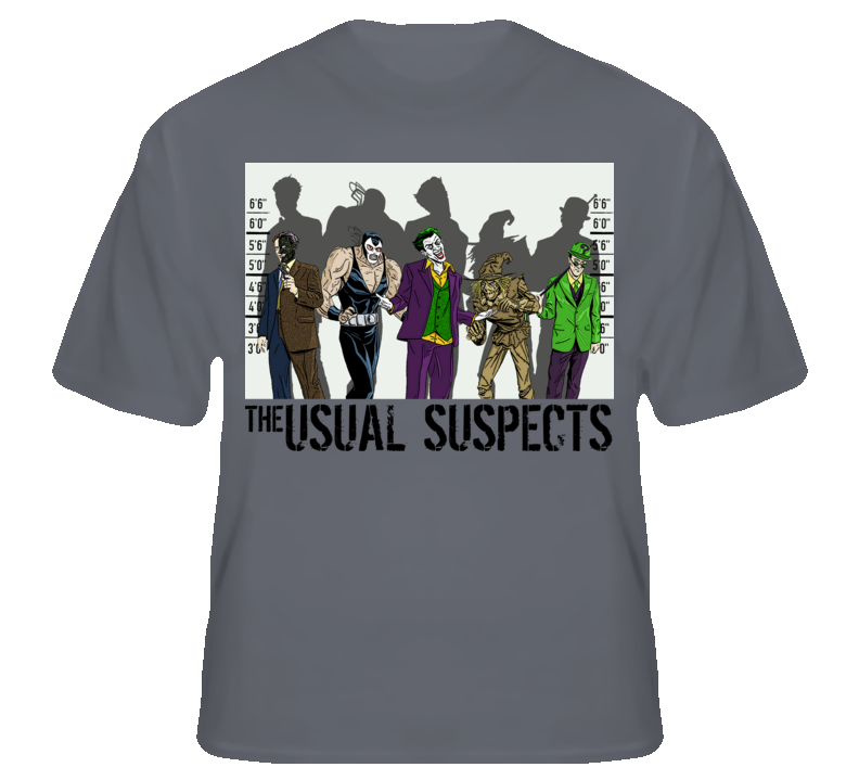 The Usual Suspects Villians Comic Book Bat T Shirt T shirt