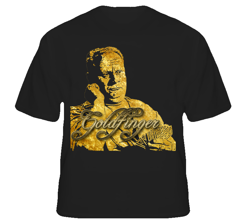 Auric Goldfinger 007 James Bond Villian T Shirt T shirt