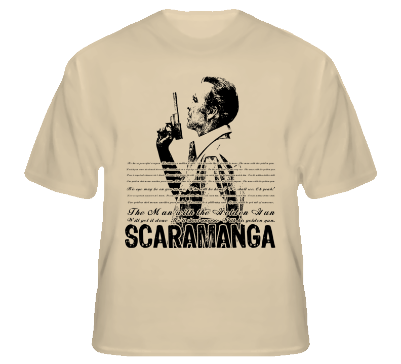 Scaramanga Man With The Golden Gun 007 Bond  T Shirt T shirt