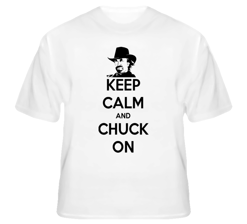 Keep Calm And Chuck On Funny Mash Up Usa British T shirt