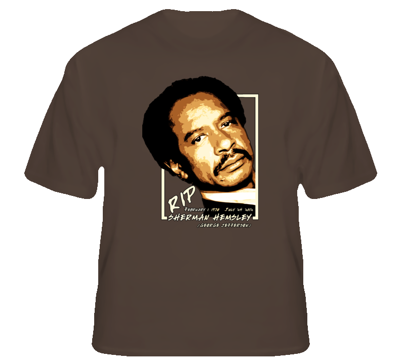 Sherman Hemsley George Jefferson RIP tv legend actor t shirt