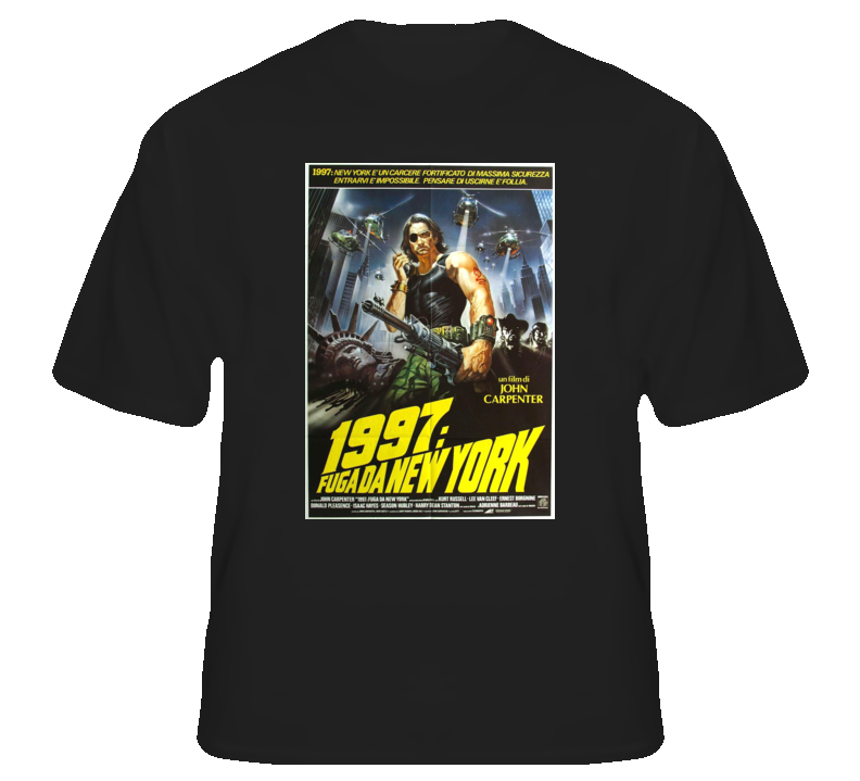 Escape from NY Snake Plissken cult film poster vintage folded  t shirt