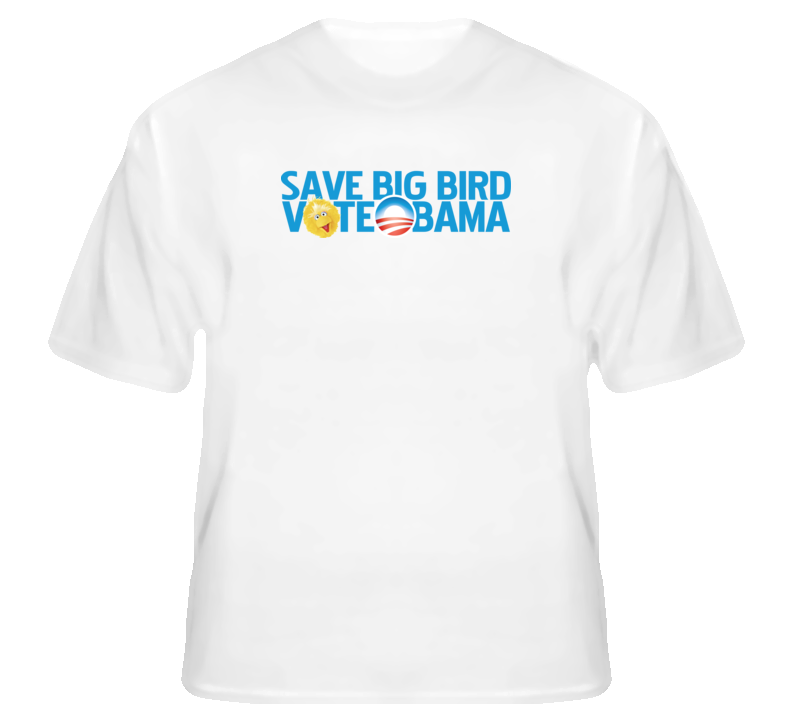 Save Big Bird Vote Obama USA election Romney debate funny t shirt