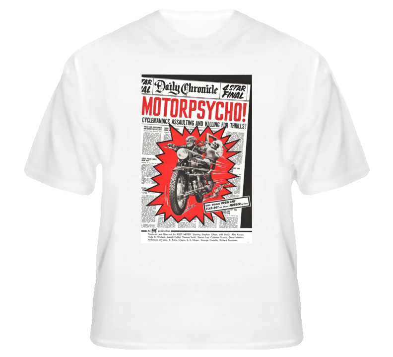 Motorpsycho 1965 b movie poster vintage retro t shirt