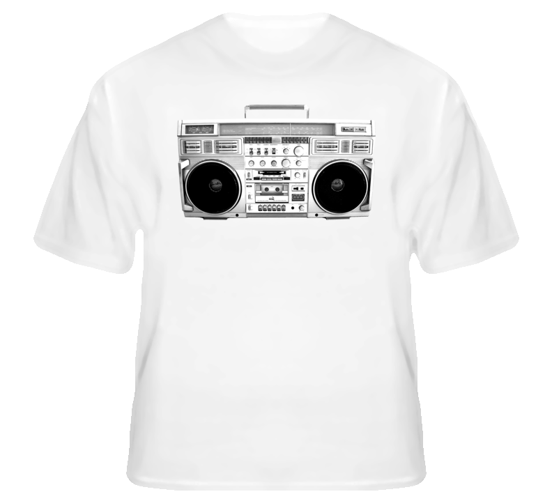 Ghetto Blaster Boombox retro radio 80s rock rap metal fan t shirt
