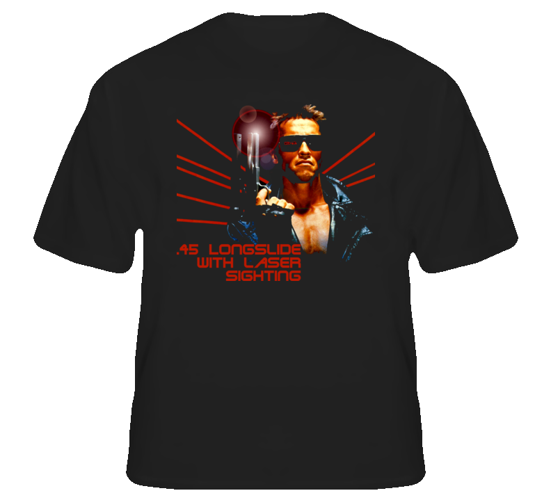 Terminator 45 Longslide Arnold action movie classic fan t shirt