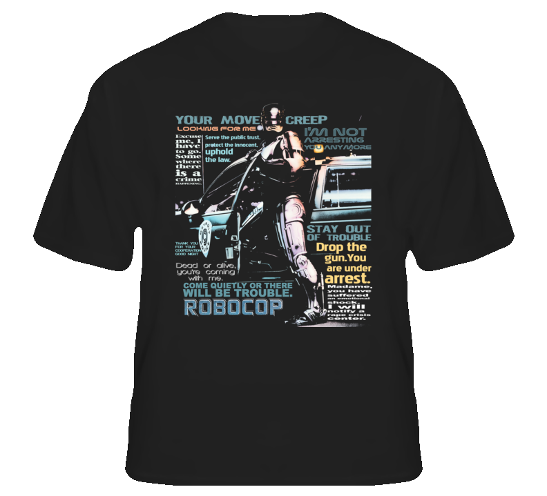 Robocop Murphy quotes funny action movie fan t shirt