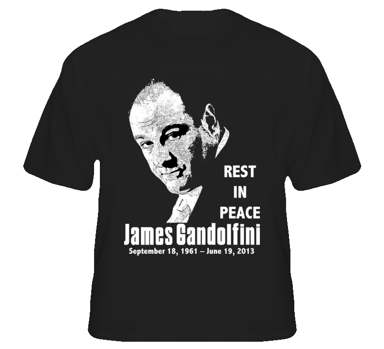 James Gandolfini RIP Tony Soprano actor fan t shirt