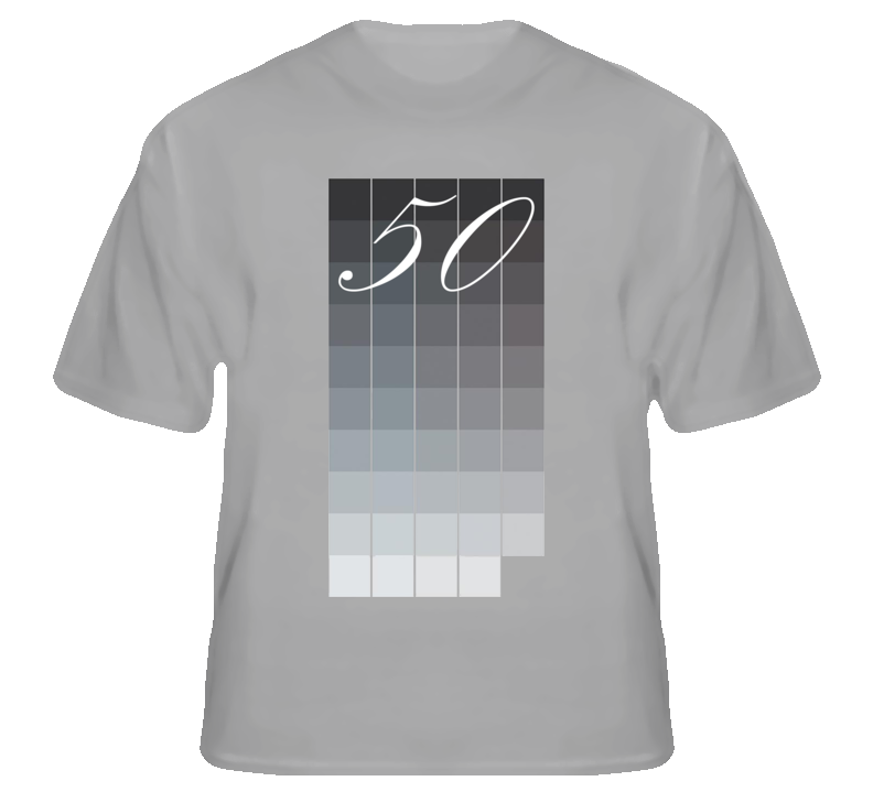 50 Shades of Grey color samples funny sports grey t shirt
