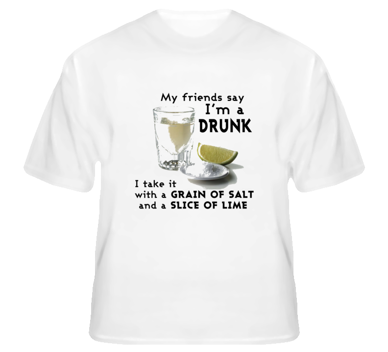 Tequila Drunk Salt Lime funny liquor college party t shirt