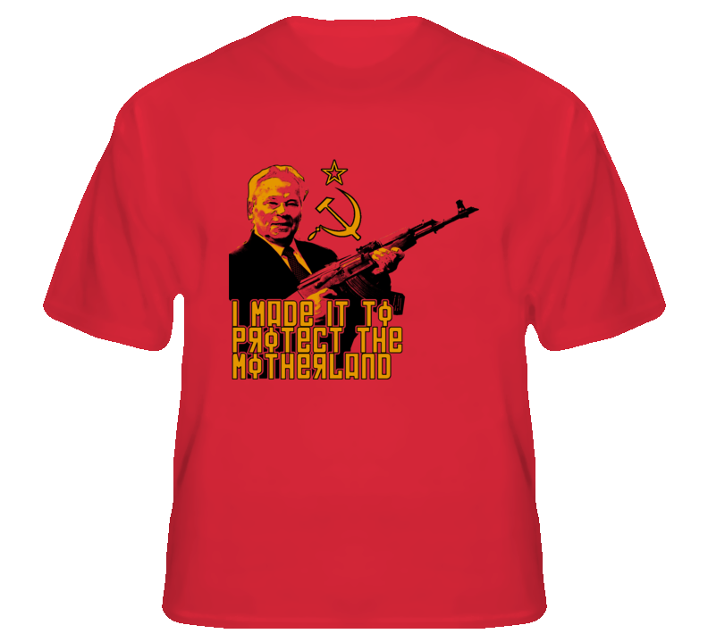 Mikhail Kalashnikov AK47 rifle RIP Soviet Russian t shirt