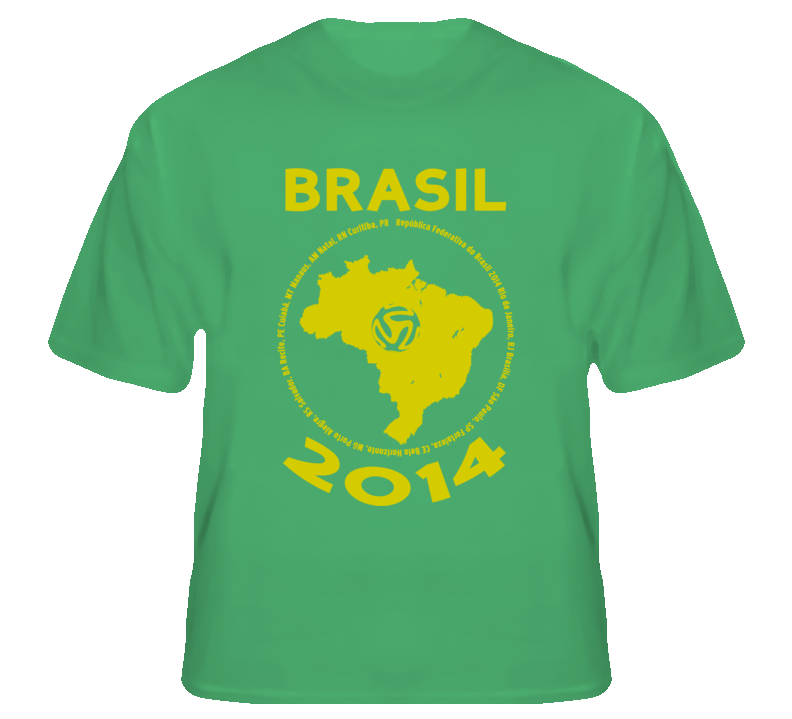 Brasil World Cup 2014 Brazil Soccer Cities fan T Shirt