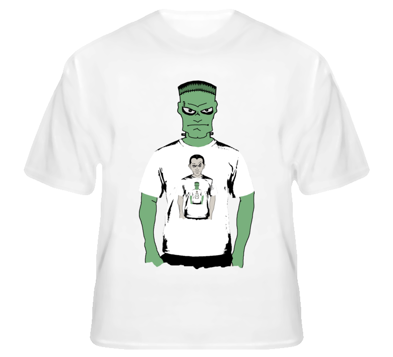 Frankenstein Monster Wearing Dracula Mash Funny Parody T Shirt