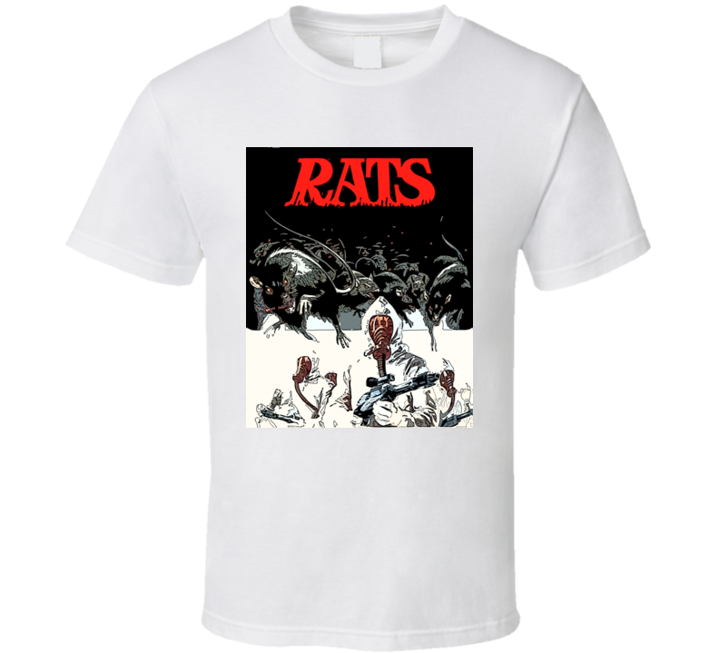 Rats Horror Cult Film Movie White Fan T-shirt