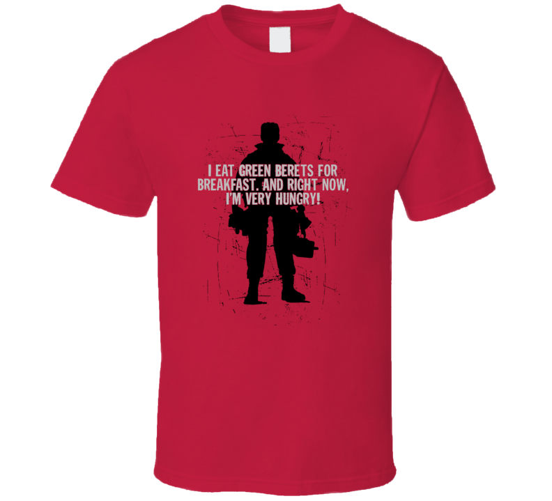 Commando Quote Breakfast Arnold Schwarzenegger Movie Fan T Shirt