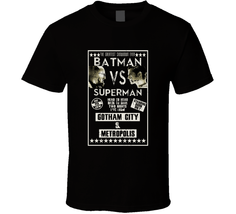Batman vs Superman Showdown Ultimate Comic Movie Trending Fan Art T Shirt