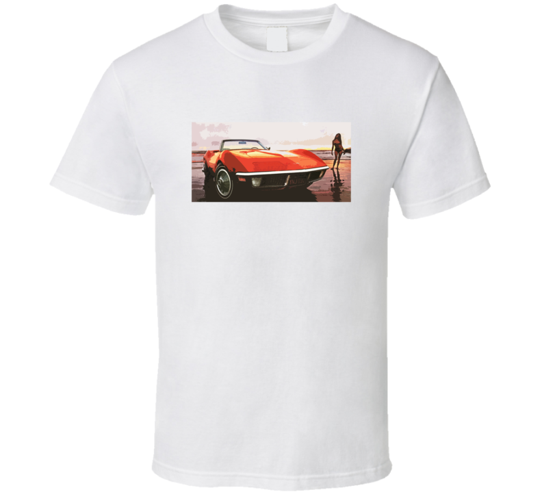 Chevy Corvette 1970 Car Ad Graphic Classic Legend Trending Fan T Shirt
