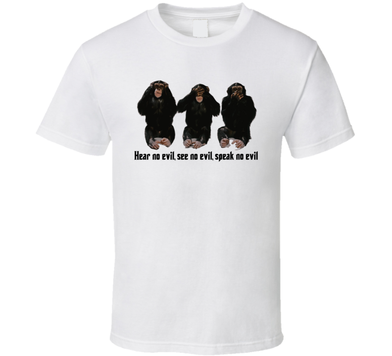 Three-Wise-Monkeys-Hear No Speak No See No Evil T Shirt