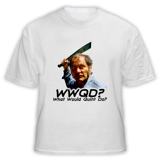 WWQD What Would Quint Do Jaws Movie T Shirt 