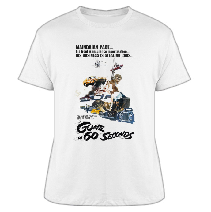 Gone In 60 Seconds Retro Movie 70s Cars T Shirt 