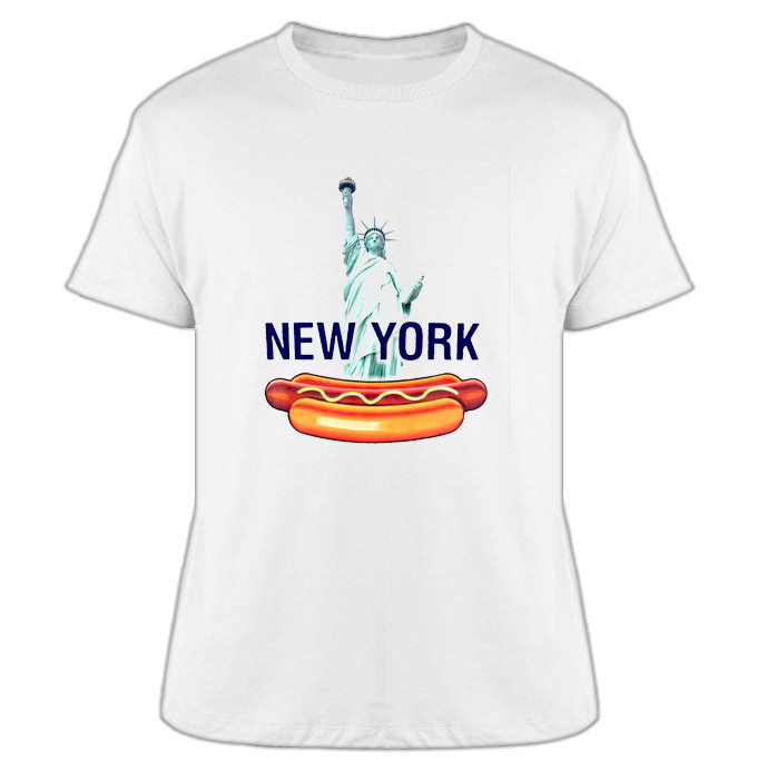New York Hot Dog USA Funny T Shirt 