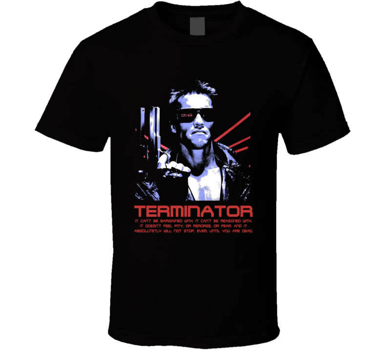 Terminator Arnold Classic Cult Movie Film Fan T Shirt