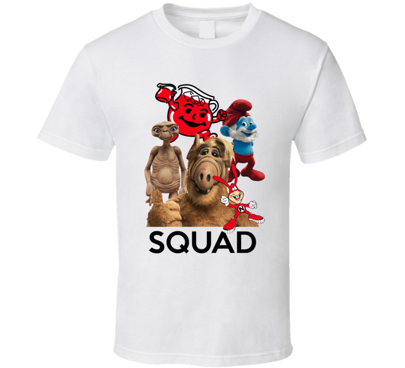 Squad Alf Papa Kool Aid Noid ET Funny Retro Fan T Shirt
