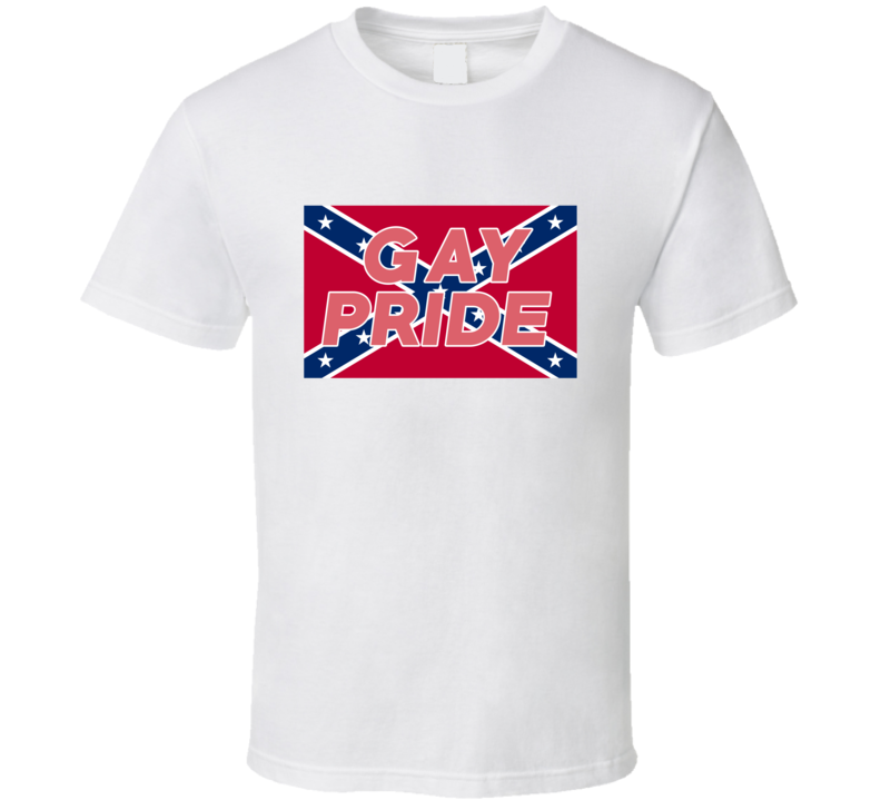 Gay Pride Confederate Flag Parody LGBT Proud Funny T Shirt