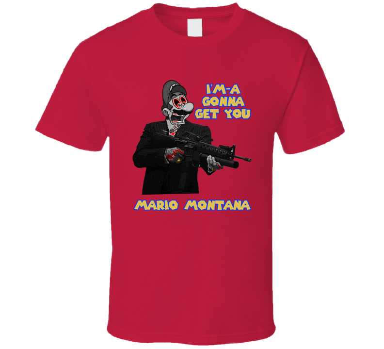 Mario Montana Parody Scarface Funny Mash Up Trending Fan T Shirt