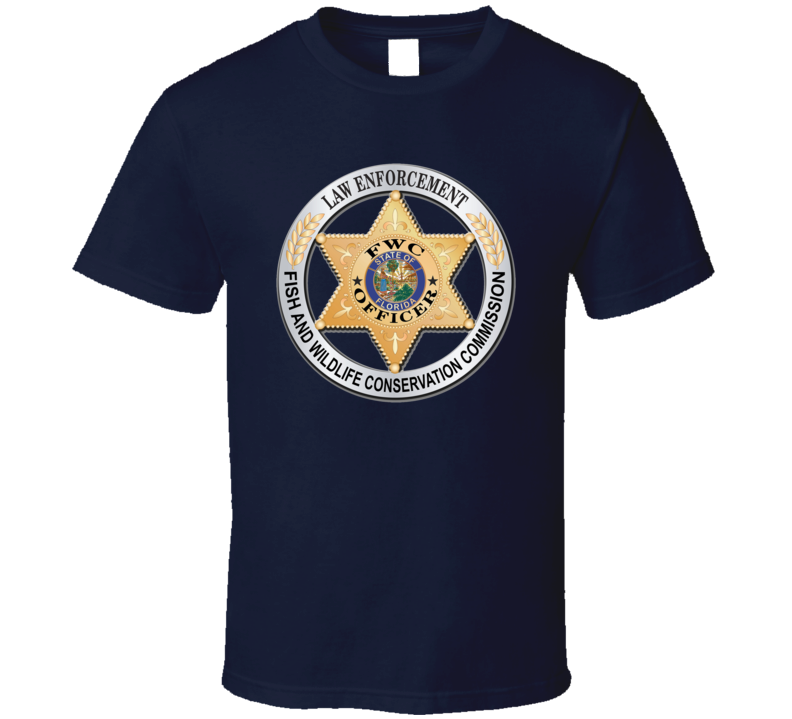 Fish And WildLife Enforcement Officer Badge Florida Fishing T Shirt