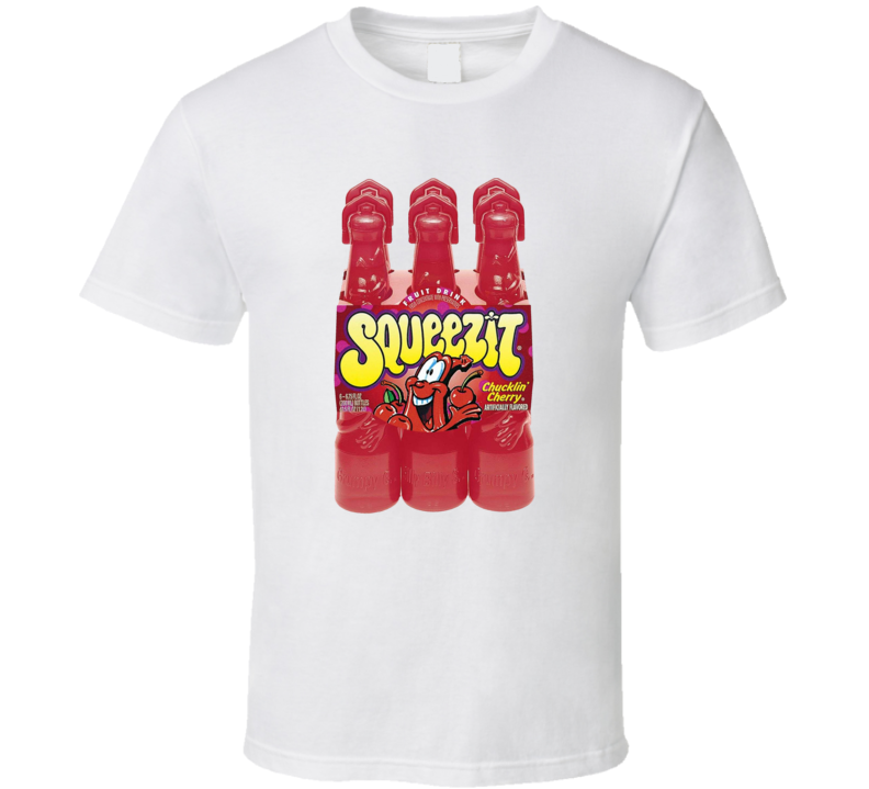 Squeezit Cherry Fruit Drink Retro Funny Parody Fan T Shirt