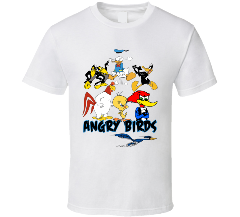 Cartoon Birds Parody Angry Funny Ducks Roadrunner Fan T Shirt