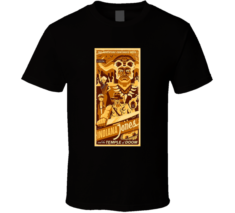Indiana Jones Temple OF Doom Harrison Ford Movie Fan T Shirt