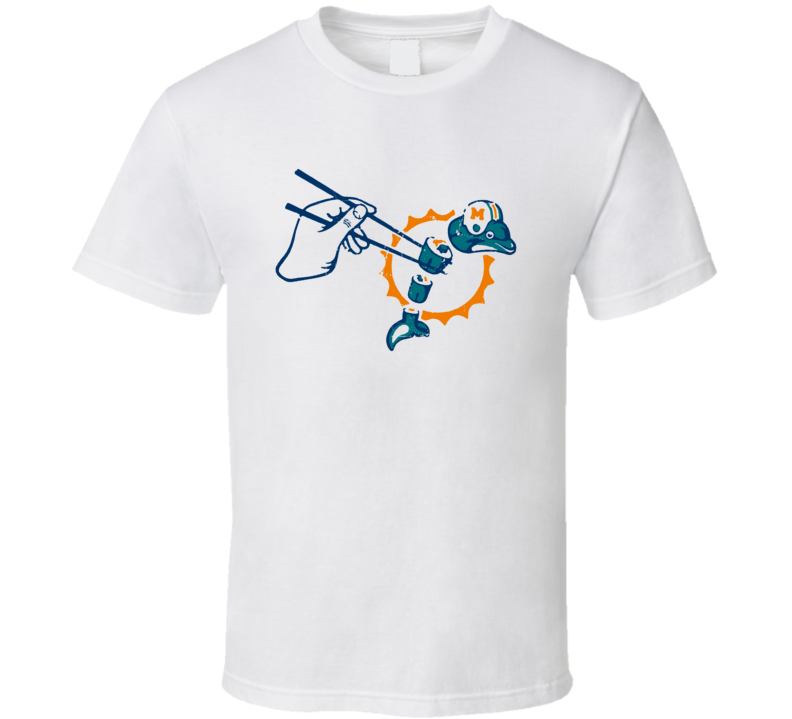 Not A Dolphins Fan Sushi Funny Parody Football T Shirt