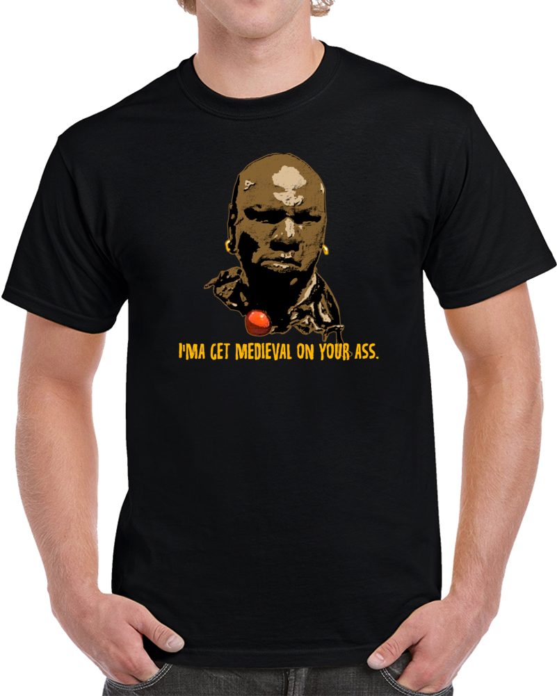 Marcellos Wallace Medieval Pulp Fiction Parody Funny Movie T Shirt
