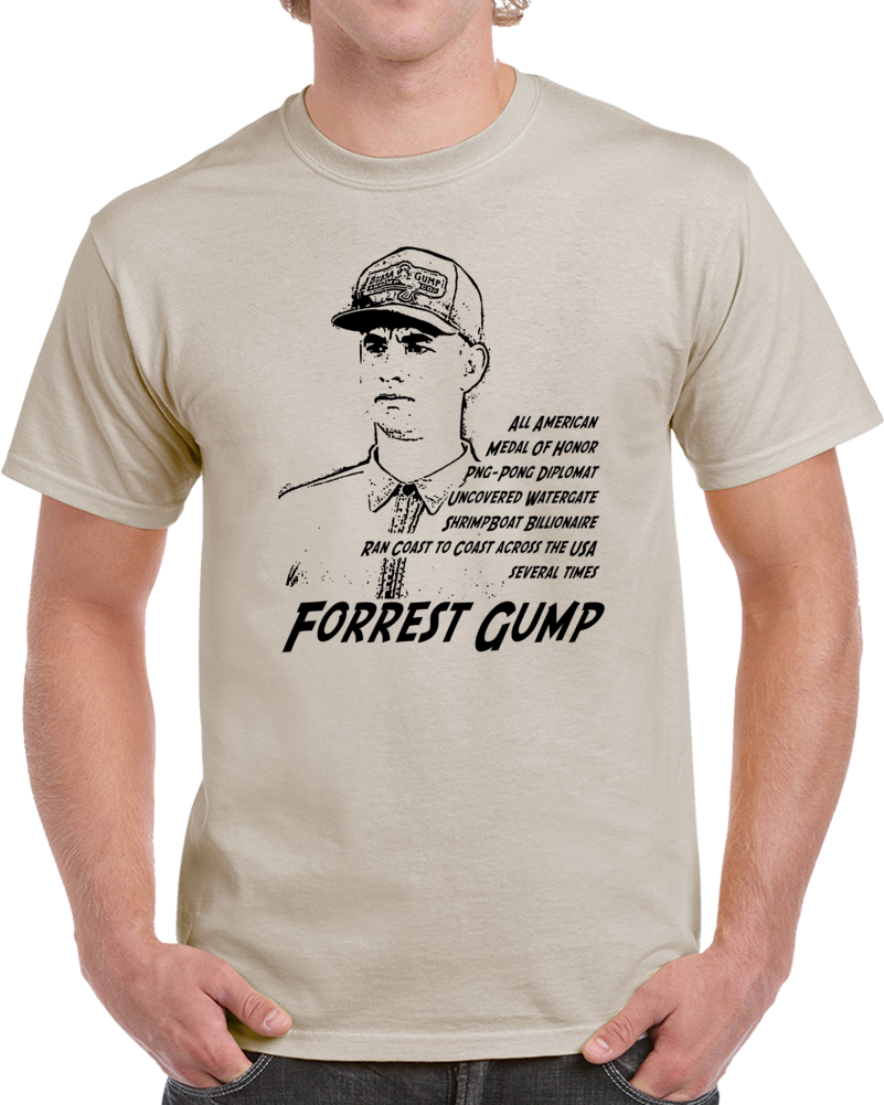Forrest Gump Movie Parody Funny Cool Fan T Shirt