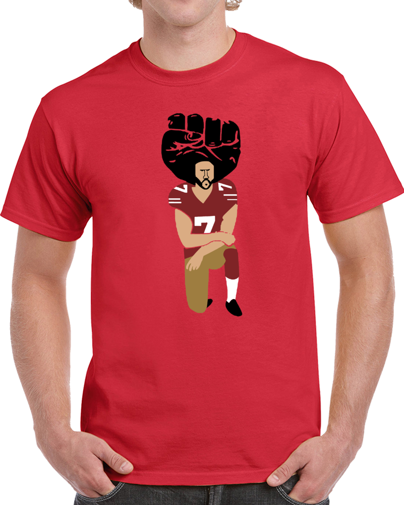 Colin Kaepernick Kneel Black Power Blm Protest Football T Shirt