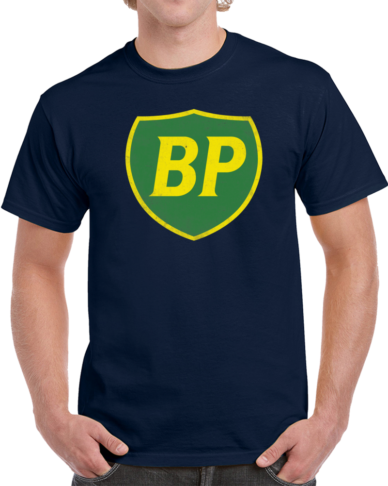 Bp British Petroleum Oil Company Old Retro Rough Logo Fan T Shirt
