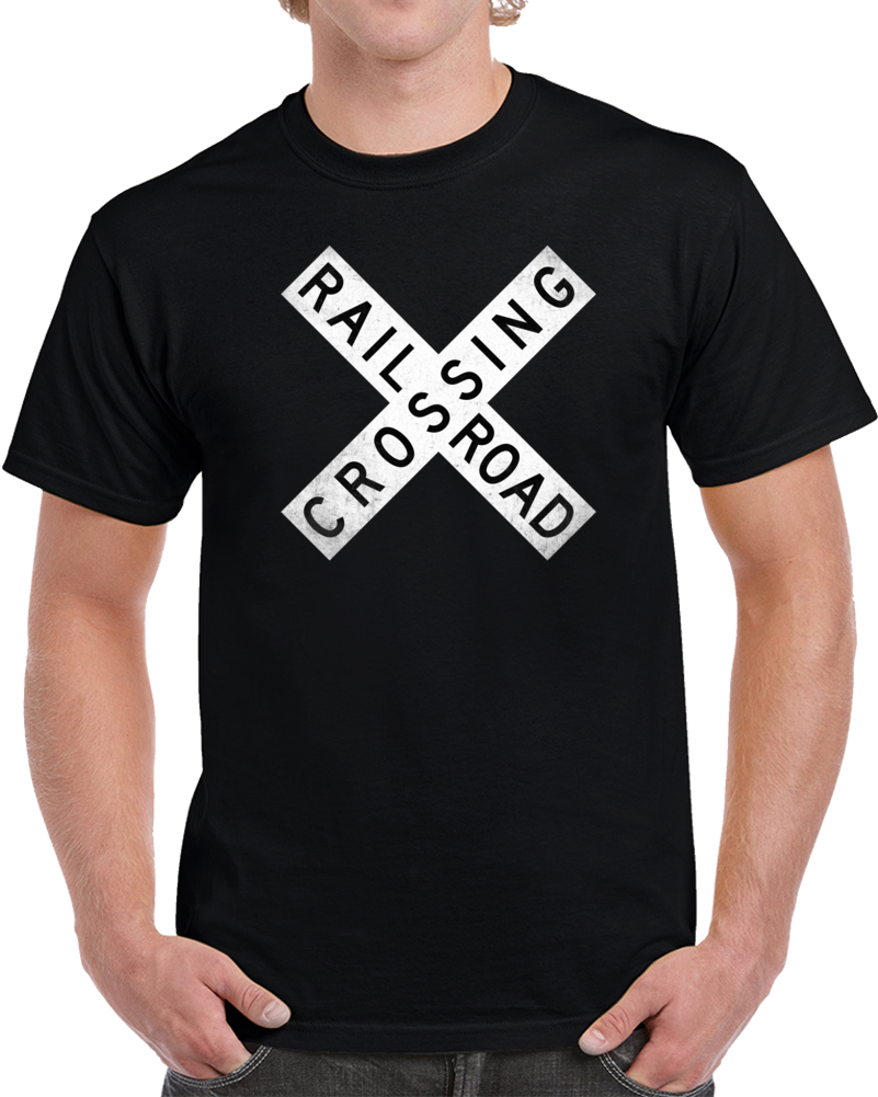 Railroad Crossing Trains Rough Parody Funny Fan T Shirt