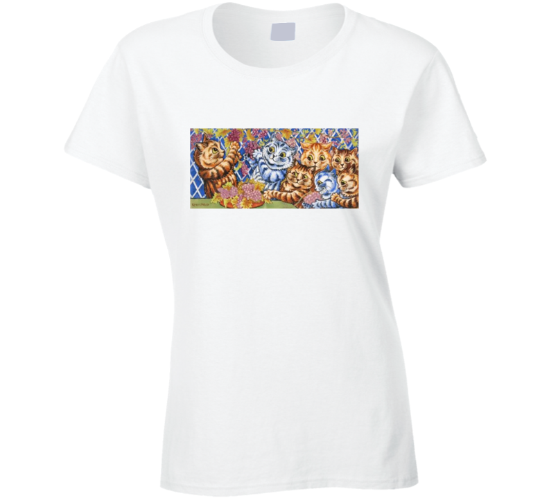 Louis Wain Cats At A Table Cool Painting On A T Shirt