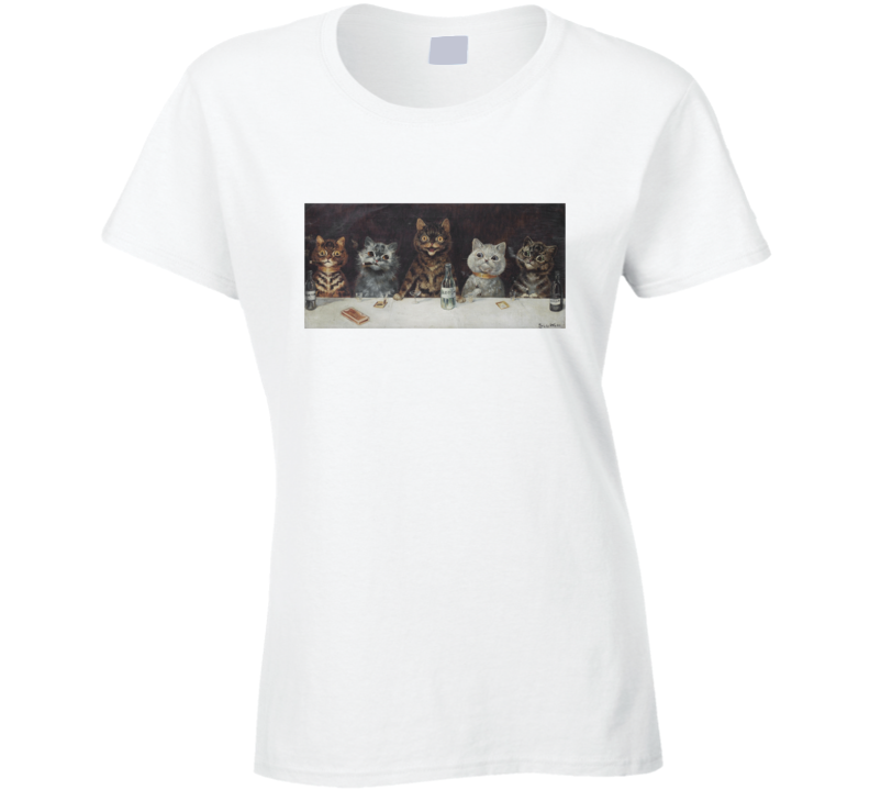 Louis Wain Social Cats Anthropomorphic Cool Painting On A T Shirt