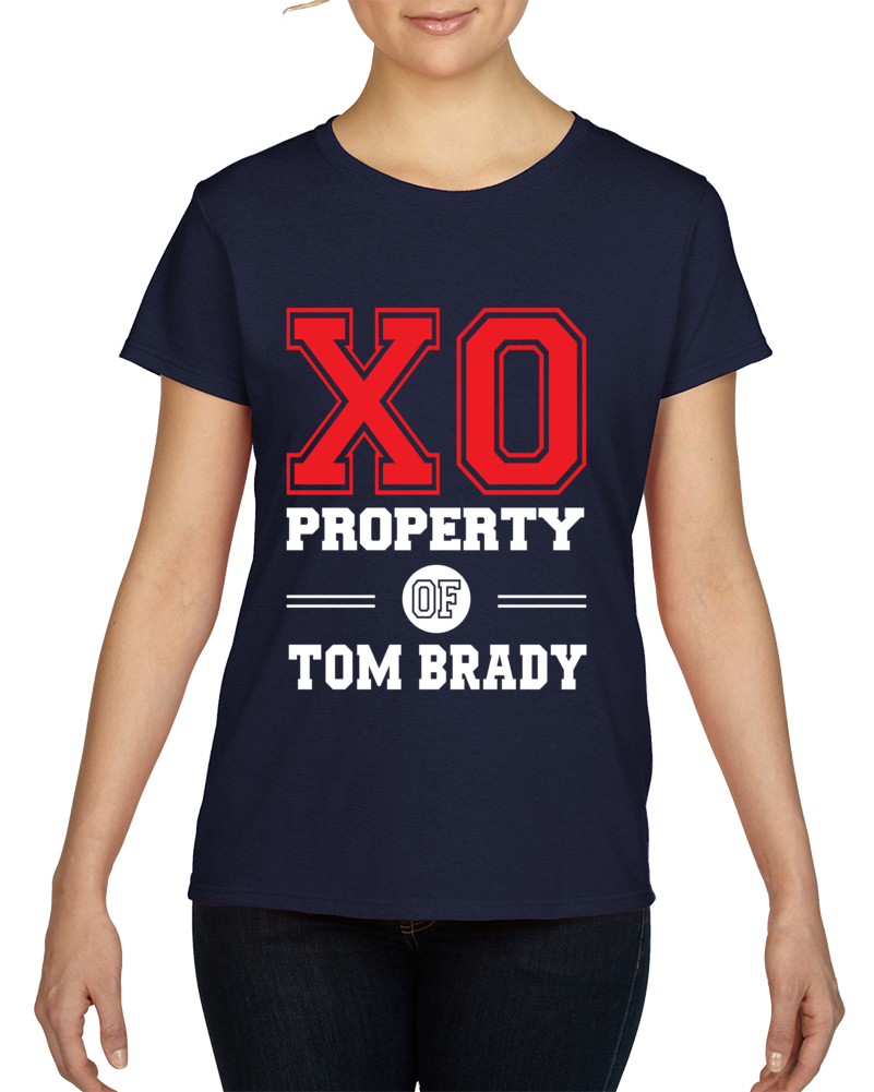 Property Of Tom Brady Ladies Football Superfan T Shirt