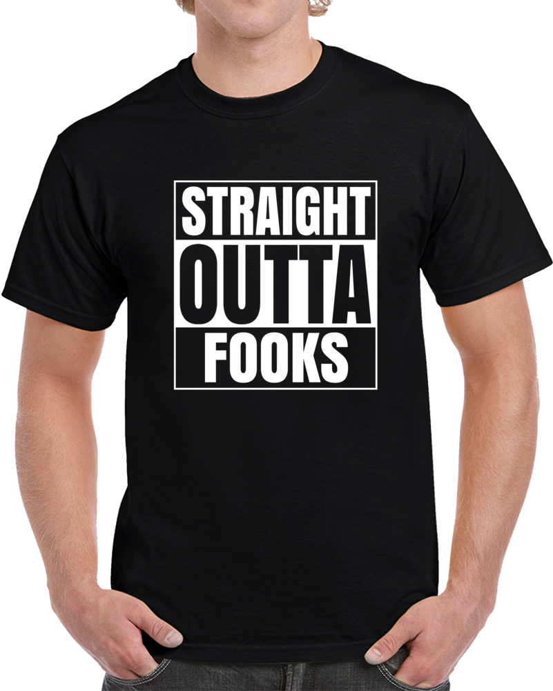 Straight Outta Fooks Non Given Mma Irish Funny Cool Fighter T Shirt
