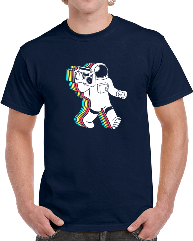 Astronaut Cool Music Old School Retro Parody Music Cool T Shirt